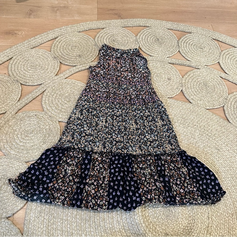 Girls art class floral midi boho dress 4/5T